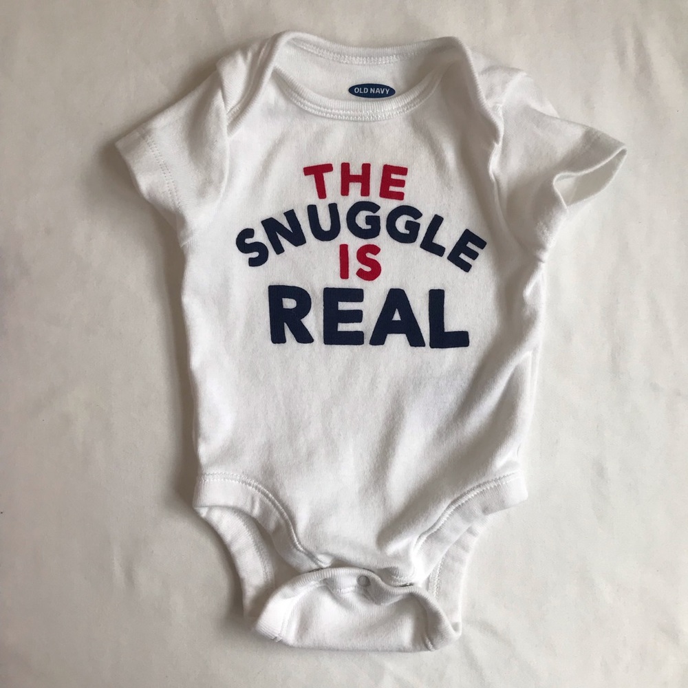 6/$20 OLD NAVY Snuggle Is Real Onesie Bodysuit
